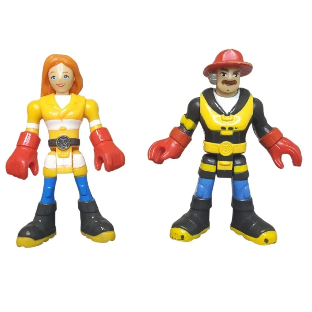 Fisher Price Imaginext Rescue Heroes Fireman Billy Blazes & Firegirl Wendy Water